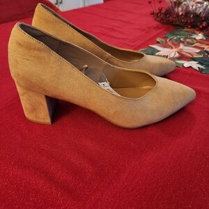 Torrid Camel Suede Block Heels